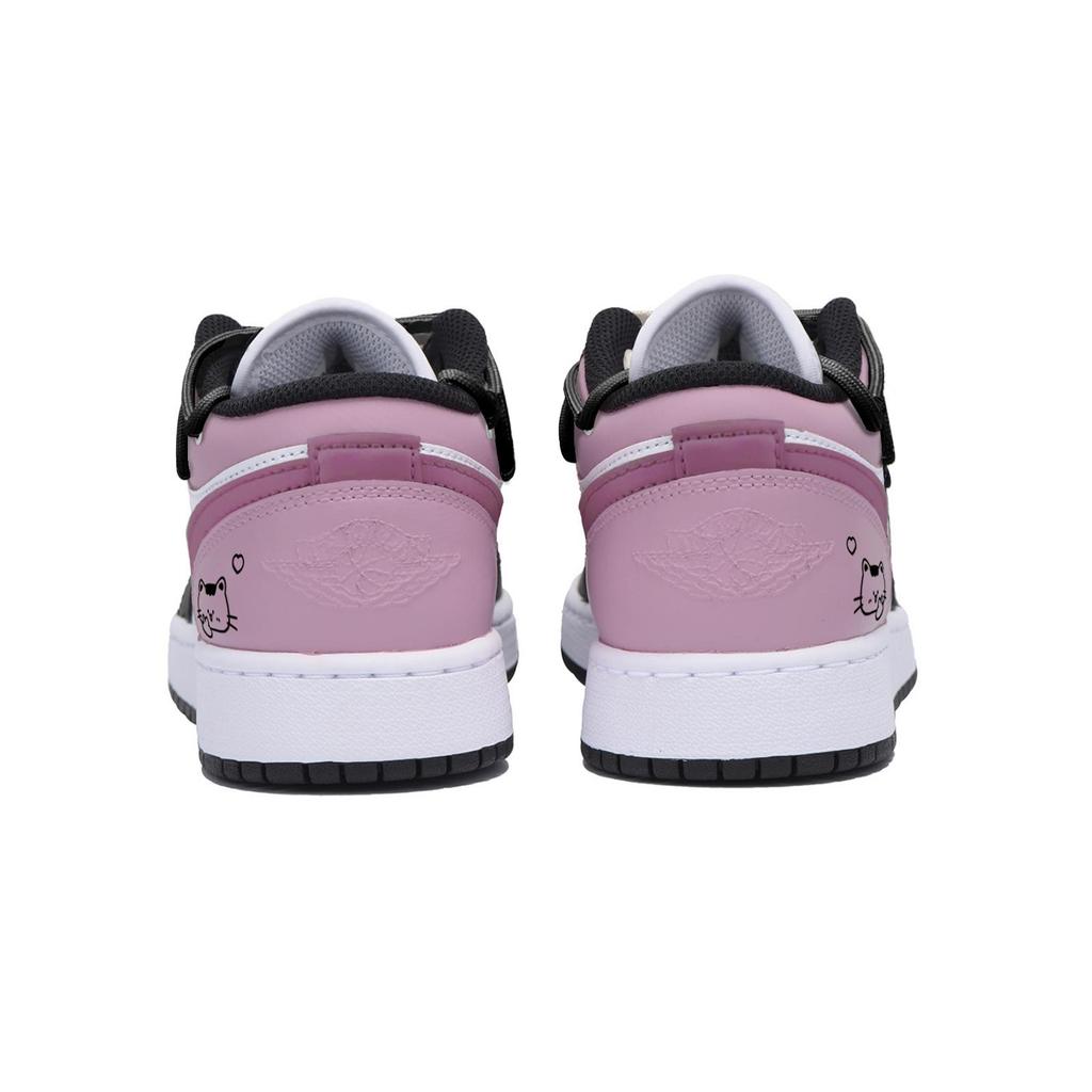 Jordan Air Jordan 1 Vintage Basketball Shoes Men's Low top Black Pink 553558-131(Team85-S-BOX-A)
