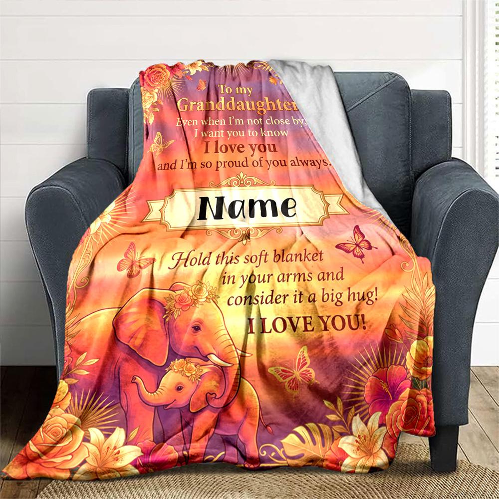 Happy 18Th Birthday Customizable Blanket Customize Text Soft Cozy Versatile For Picnics Outdoor Travel And Camping Sofa Office Four Seasons