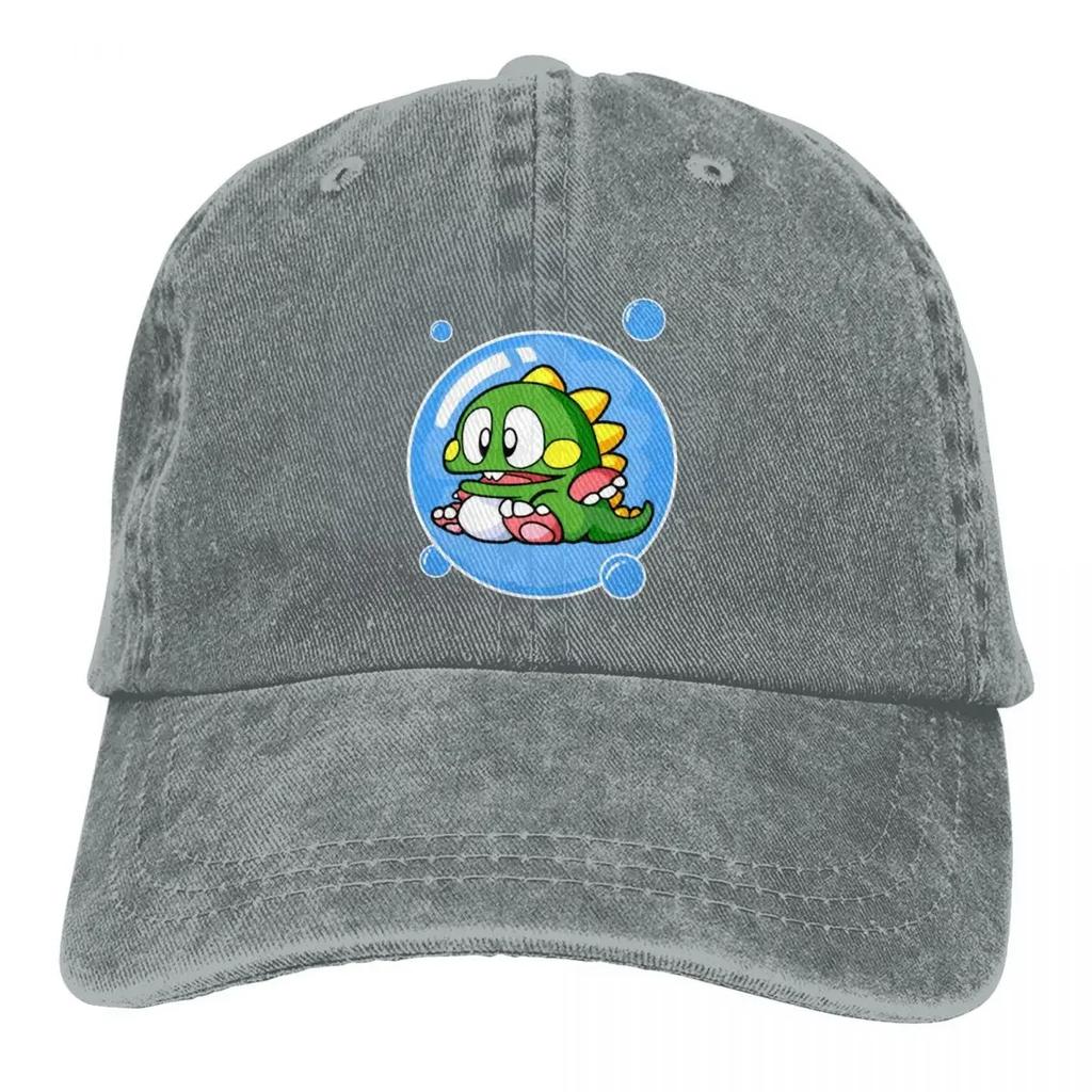 Vintage Classic Game Bubble Bobble Baseball Cap Unisex Style Distressed Denim Hat Outdoor