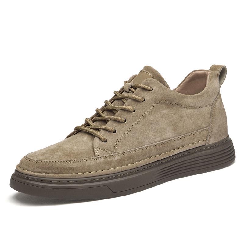 Men s Retro High-Top Hidden Lift Sneakers - 6cm Height Boost, Thick Sole, Casual Mid-Top Style 42
