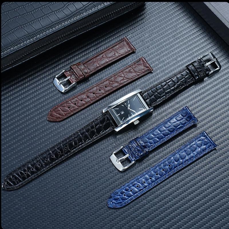 13-22mm High-end crocodile strap quick-release Cowhide base watchband ultra-thin soft unisex for Longines Rossini Cartier Omega
