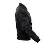 Men's Leather Jacket Men's Youth Standing Collar Biker Leather Jacket Jacket