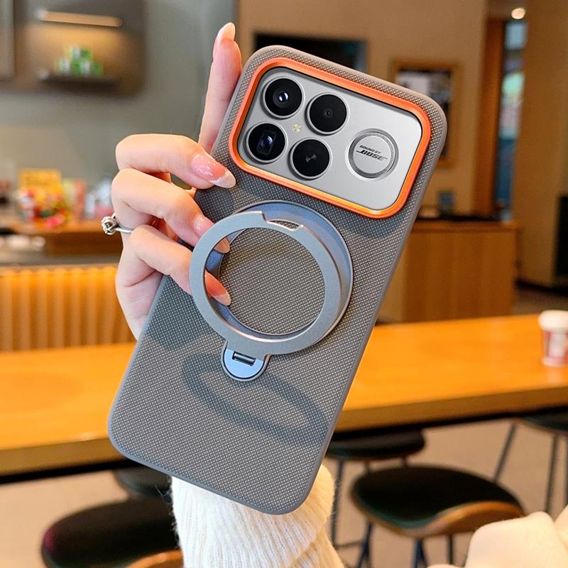 Business křížový vzor Pouzdro na telefon pro Xiaomi POCO F8 Pro F8 Ultra Kroužek Kovový Magnetický Držák Chránící Nárazuvzdorný Nárazníkový Kryt