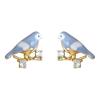 French Drip Oil Color Little Bird Zircon Earrings: Luxurious, Versatile, Retro Jewelry for Women
