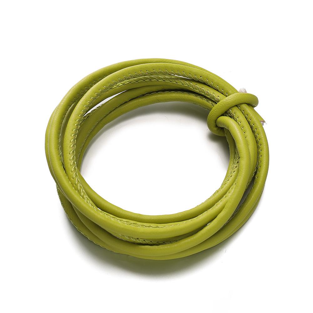 4/5MM Leather Core Round Braided Leather Rope PU Cotton Core Crochet Thread DIY Bag Shoulder Strap Jewelry Rope