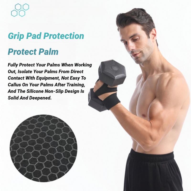 Slitstarka och Säkra Halvfinger Träningssport Handskar För Män Kvinnor Träning Fitness Kroppsbyggnad Tyngdlyftning Gym Hand Handledsskydd Hantlar