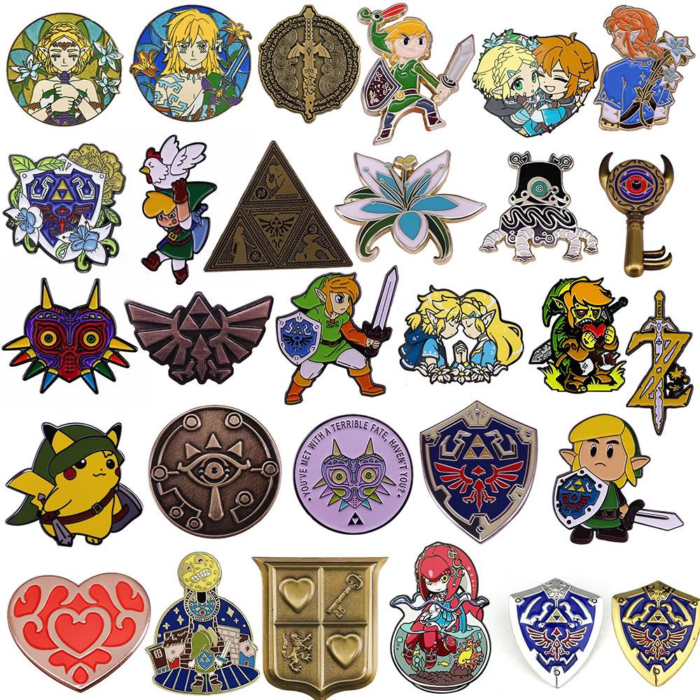The Legend of Zelda Enamel Pins Anime Zelda Manga Brooches for Women Men Lapel Pins Badges on Backpack Clothes Accessories Gifts