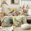 1/4pcs Vintage Floral Bird Throw Pillow Covers  Rustic Farmhouse Decorative Cushion Cases for Home Sofa Bedroom Cushion cover