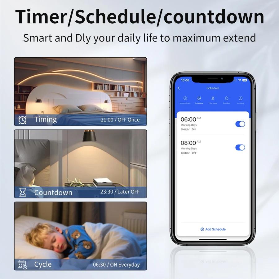 Wifi Smart Switch Module DIY Interruptor Smart Home Light Switch Breaker eWeLink APP Remote Control Work with Alexa Google Home