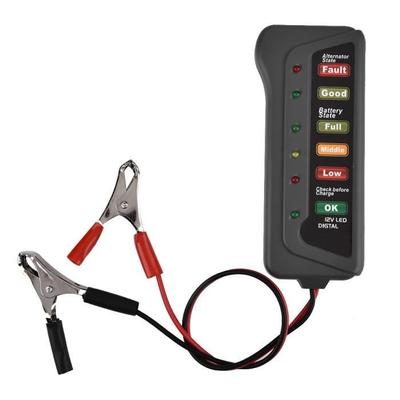 12V Batterie Numérique Vérificateur Alternateur + 6 lumières LED Display, Testeur de batterie automobile testeur de batterie