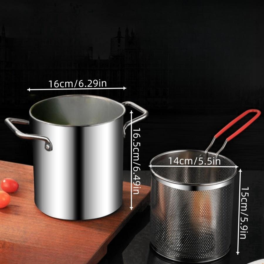 

Deep fryer SUS304 stainless steel household high rise Tianfu skewer fryer Luo fuel-efficient special induction cooker deep fryer