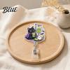 Pumpkin Badge Holder Halloween Retractable Reel Ghost Black Cat And Design Cute Reel 360 Degree Rotating Acrylic ID for Nurses Office Staff