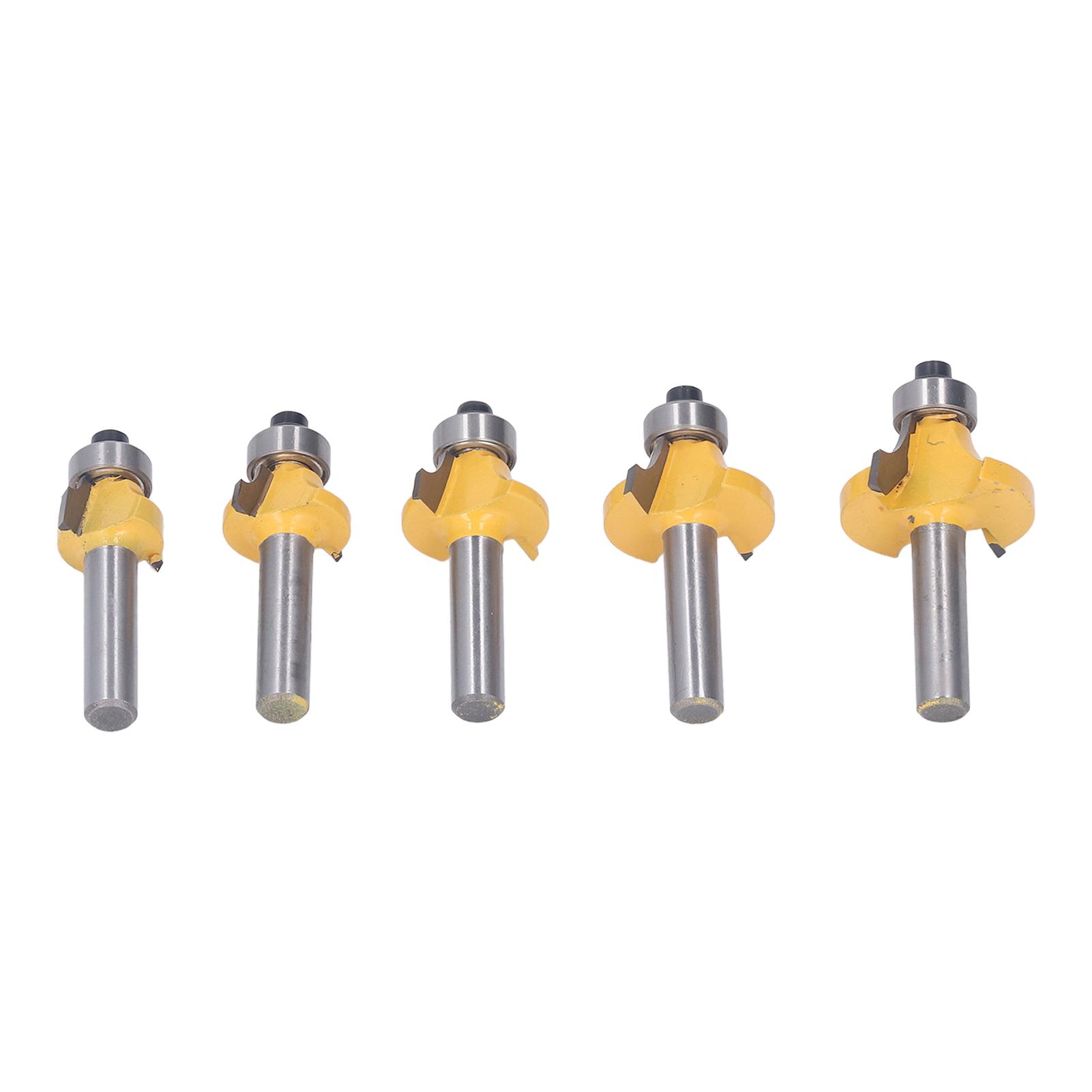 

5 Pcs Round Over Router Bit 8mm Shank Carbide Corner Rounding Router Bit Woodworking Milling Cutter
