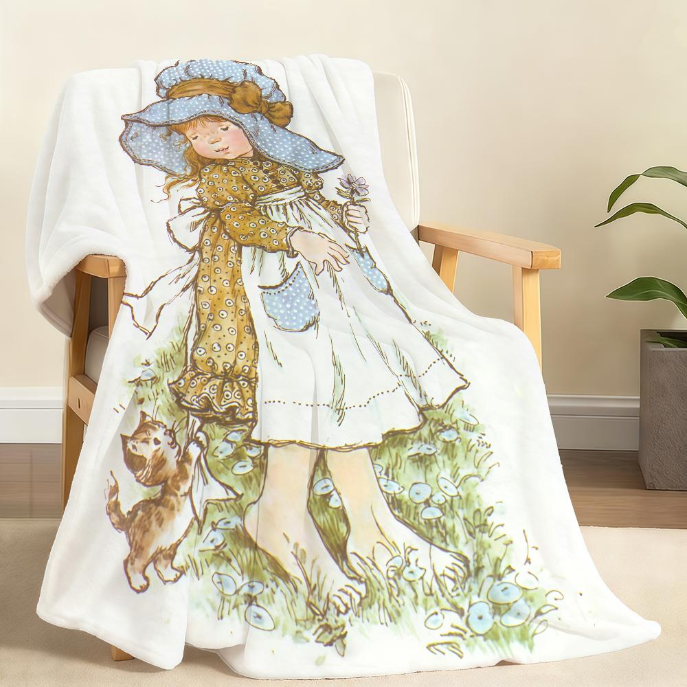Cartoon S Sar Ah K Kay Blanket For Soft Throw Blanket for Picnic Bed Sofa Home Bedroom Cozy Warm Comfortable
