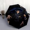 1pc Wednesday Addams Gothic Horror Automatic Folding Umbrella, Durable Plastic & Iron, Lightweight for Outdoor Daily Use  015