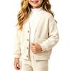 Girls' Color Long Sleeve Knit Sweater Casual Pullover Top for School and Play