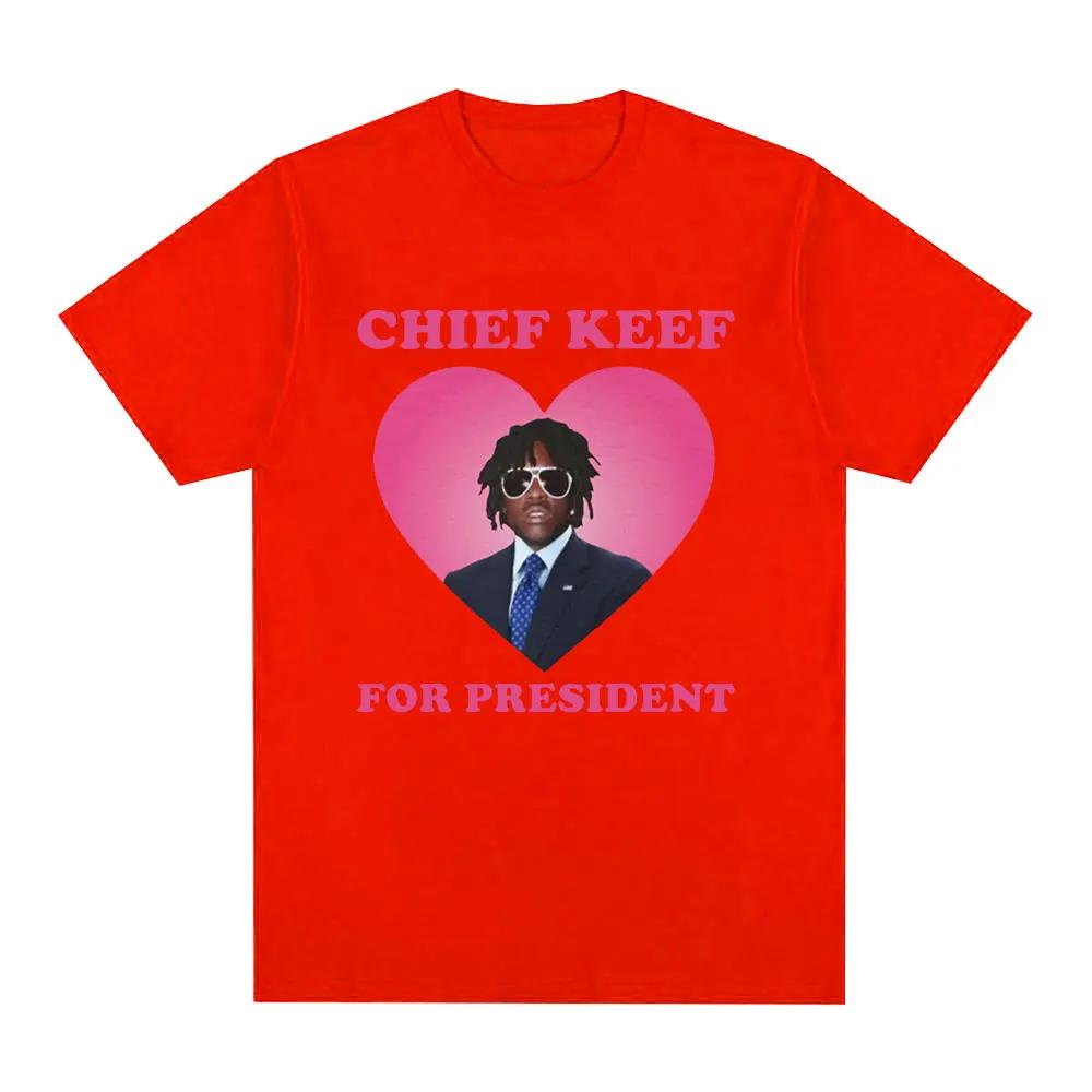 Rapper Chief Keef Lead leads high-quality T-shirts for men and women hip-hop retro cotton casual soft loose casual loose tops