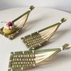 2Pcs Reusable Woven Serving Tray Bamboo Sashimi Tray Simple Refrigeration Plate  Kitchen