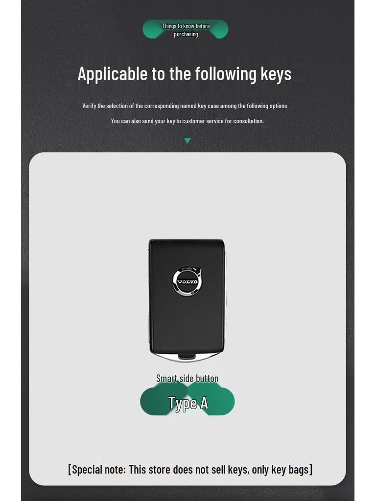 Volvo Schlüsselhüllen: Kompatibel mit XC60, S60, XC90, XC40 und Unisex-Schlüsseltaschen.
