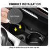 BBED7 For KIA 2pcs Car Carbon Fiber Silicone Car Coasters Water Cup Slots Non-Slip Mat Drink Pads Sportage Ceed Sorento Niro Cadenza