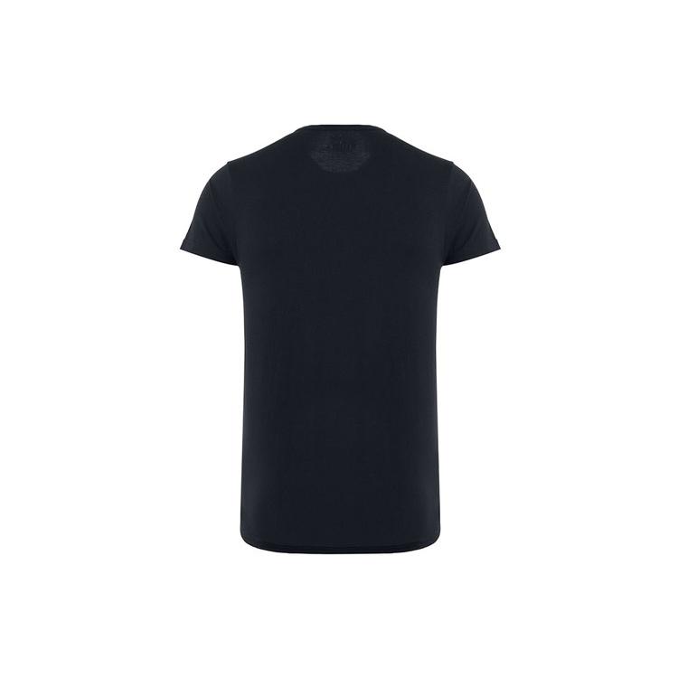 EMPORIO ARMANI T-Shirts Men's Black Crew Neck Thin Straight Fit 1108538-A7100-0135