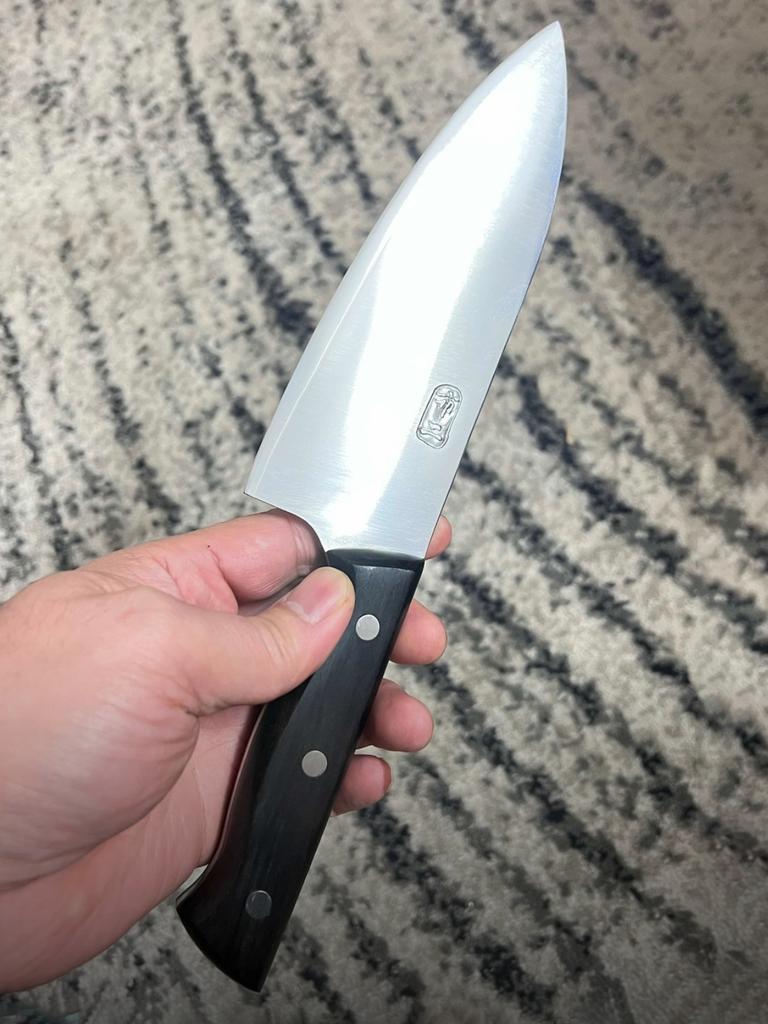 Hackmesser 3-lagig BG42 Luftfahrt-Spezialstahl Kochmesser Hackbeil Tranchieren Handgefertigt Küchenmesser mit Hülle Fleisch- und Geflügelwerkzeuge