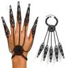 Ancient Queen Bracelet with Finger Nails Tip Claw Rings Belly Dance Hand Chain Jewelry Chain Finger Rings Bracelet Women