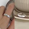 Fashionable Heart Shaped Adjustable Ring For Women Stylish Silver Jewelry Piece