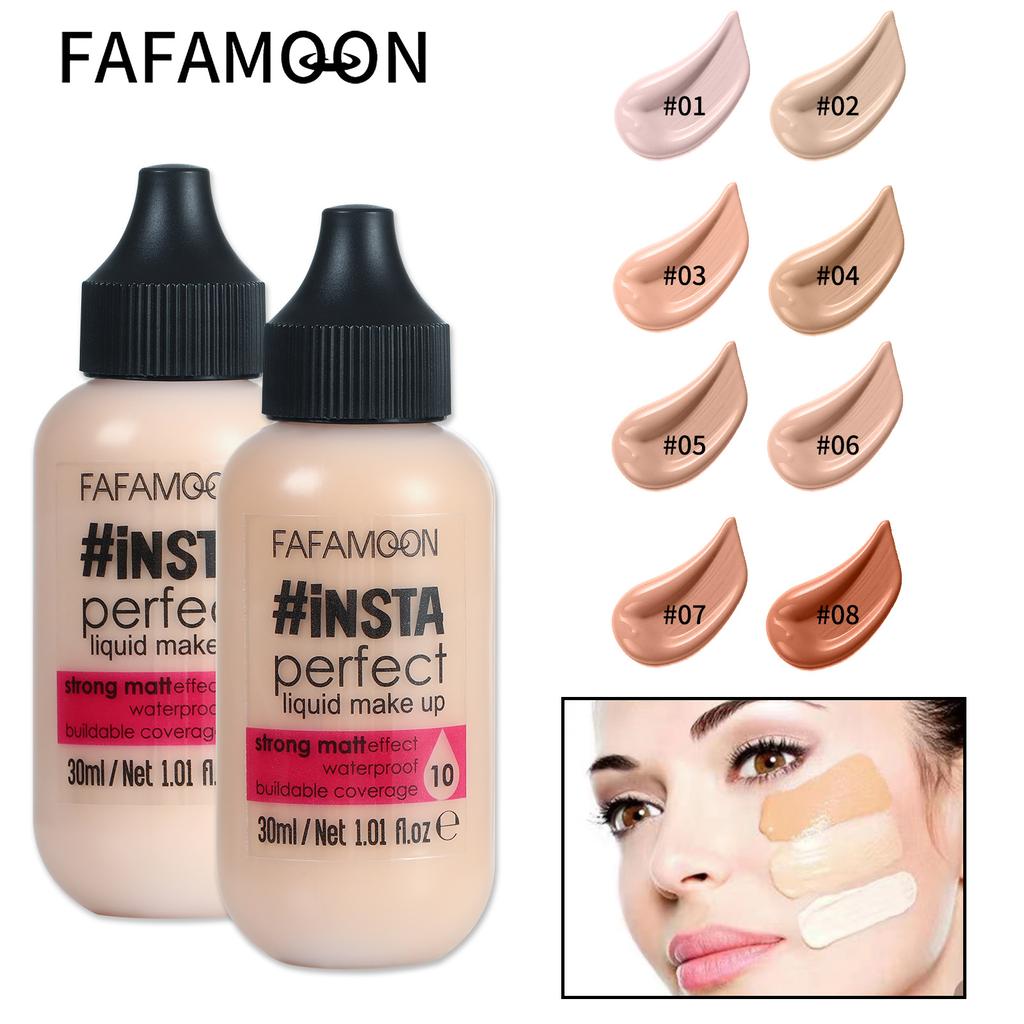 8 Colors Foundation Lasting Liquid Concealer Non-removal Foundation Oil Control Lightweight Moisturizing Hydrating Contour Concealer 30ml