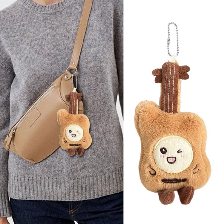 Mini Violin Plush Keychain Lightweight Cute Stuffed Toy For Music Enthusiasts Decoration Bag Ornament Bags Accessories