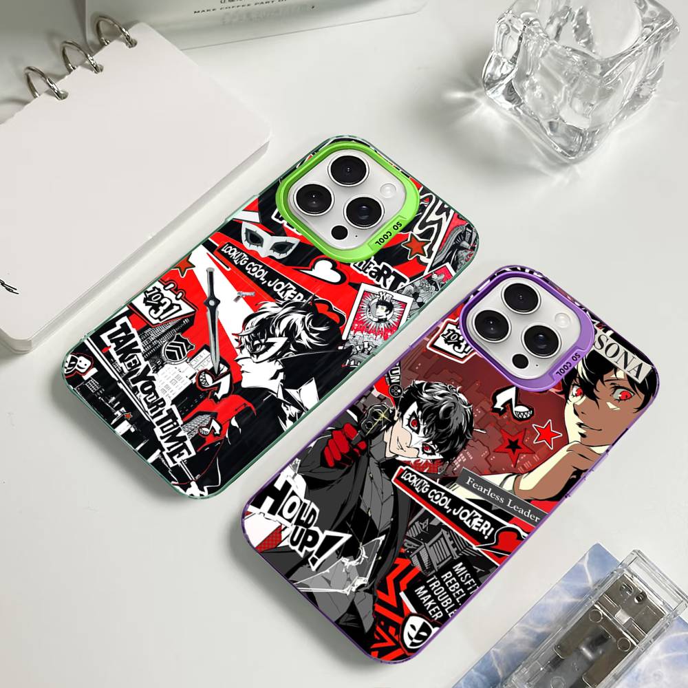 Persona 5 Colorful Phone Case For iPhone 17 16 15 14 13 12 11 Pro Max Plus Matte Cover