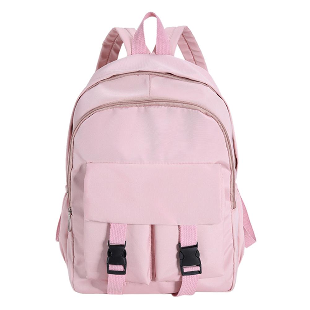 Sweet Soft Sister Solid Color Large Capacity Student Schoolbag School Season New College Students Ins Backpack Teen Girls Boys