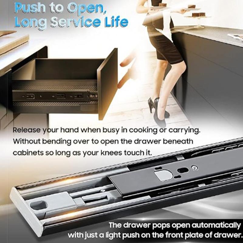 Heavy Duty Drawer Slides Full Extension Ball Bearing Guide 100LB Rated Pair Silent for Furniture Workshop Drawers