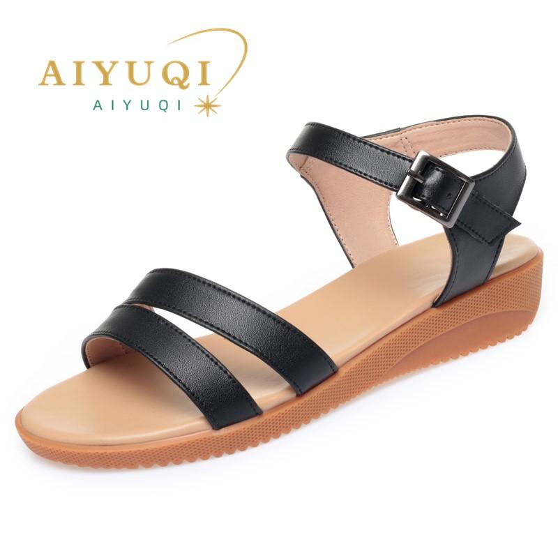 Fashion AIYUQI Women Sandals 2025 Summer New Wedge Sandals Women Large Size 41 42 43 Non-Slip Mom Sandals Women