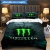 Set Biancheria da Letto 3 Pezzi Monster Drink, Include 1 Copripiumino e 2 Federe Perfetto per Camera da Letto, Dormitorio, Regalo di Natale per Fan