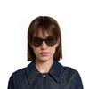 Saint Laurent Decorative Logo Cat Eye Sunglasses Women Sunglasses Brown SL502