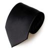 [atelier365] Men's Formal Necktie, Black, for Weddings, Funerals, and Other Ceremonies. Made in Japan. Blade width: approx. 8.5cm (FREE size)