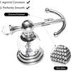 BATHSIR Crystal Robe Hook, Polished Chrome Double Towel Hook for Bathroom, Wall Mounted Silver Coat Hook