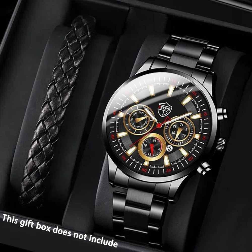 Watch 2-Piece Set Men S Watch Business Mesh With Watch Quartz Watch Set