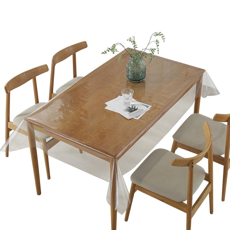 0.23mm Transparent Thin Circular Tablecloth PVC Soft Glass Tables Cover That Can Sag Plastic Film Waterproof Wash Free tea Table Protection Pad  Mat