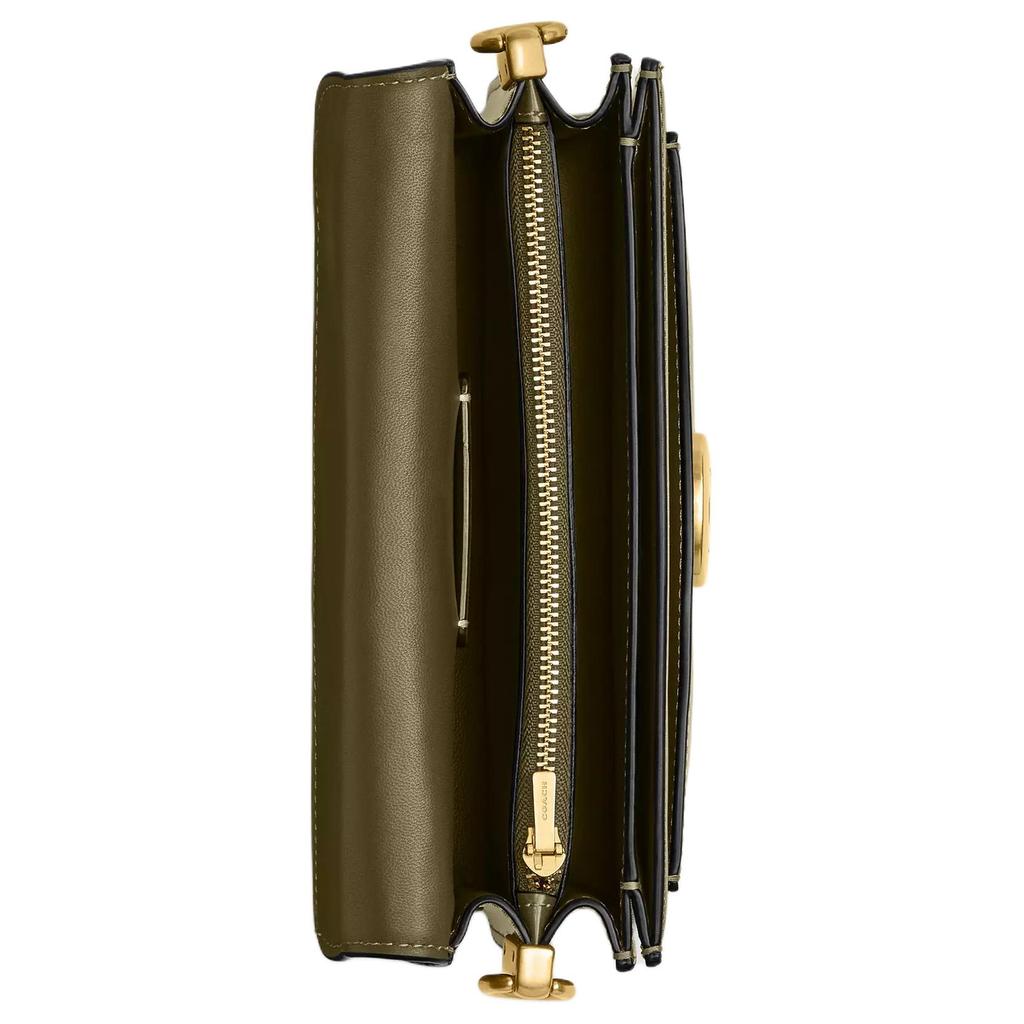 Coach Tabby 20 Metallbesatz Abnehmbarer Schultergurt Leder Schultertasche Kleine Damen Schultertasche Oliv CW632-B4OL