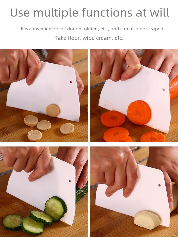 Dough Cutter & Scraper: Artful Plastic Tool for Cake, Cream, Oil, and Bread