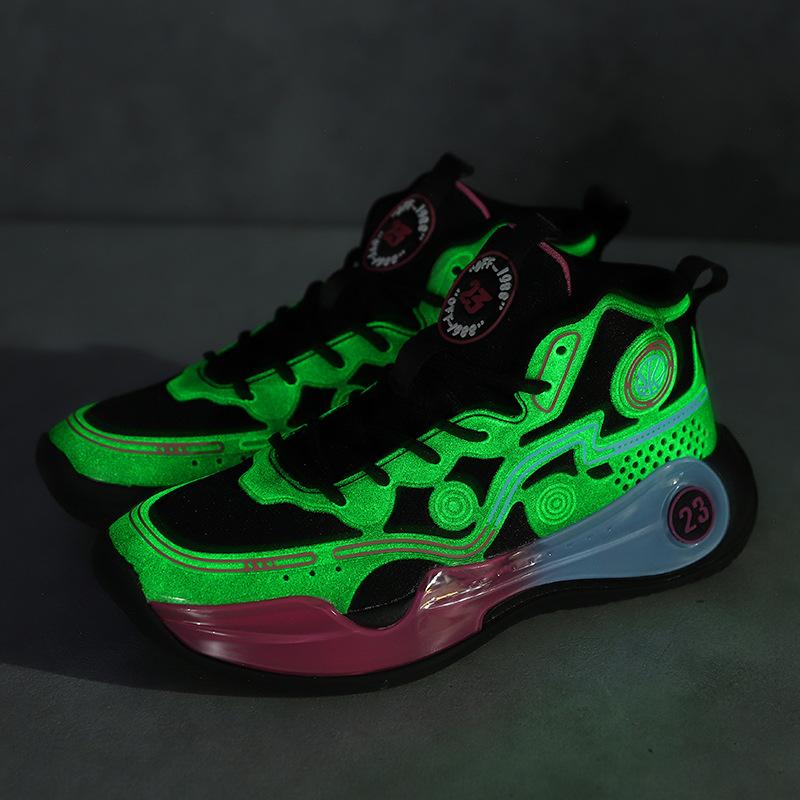 Four Seasons New Non-slip, Wear-resistant and Shock-absorbing Youth High-top, Breathable and Comfortable Sports Shoes Trend Practical Basketball Shoes