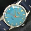 VINTAGE HMT SONA MANUELL AUFZIEHBARER INDISCHER HERRENUHR MIT HIMMELBLAUEM ZIFFERBLATT a444066-1