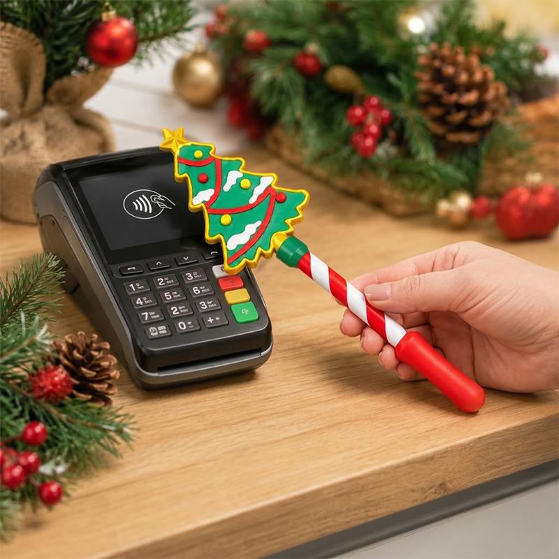 Kreditkarten-Zauberstab, Weihnachts-Zahlungszauberstab, Kartenleser-Zahlung, Feiertags-Kassen-Requisite, Lustiges Nikolaus-Zahlungszubehör