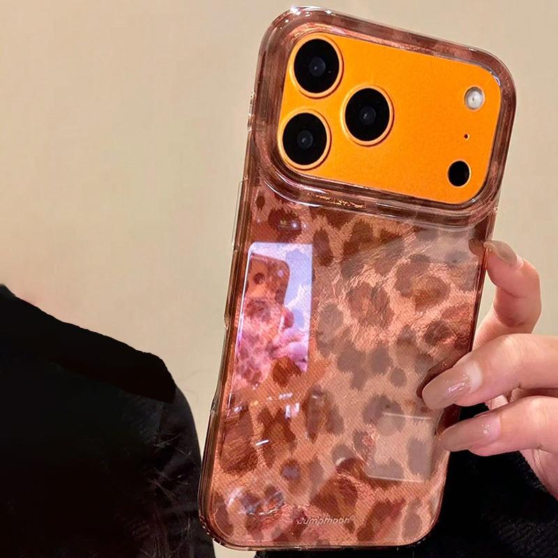 Luxury Leopard Print Sequin Phone Case For iPhone 17 16 15 14 13 12 11 Pro Max XS X XR 16E 16 Plus 17 Air Shockproof Back Cover