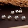 Elegant Silvering Knot Button Bead for Traditional Cheongsam and Shirt Vintage Metal Carved Bead Button for Han Costume
