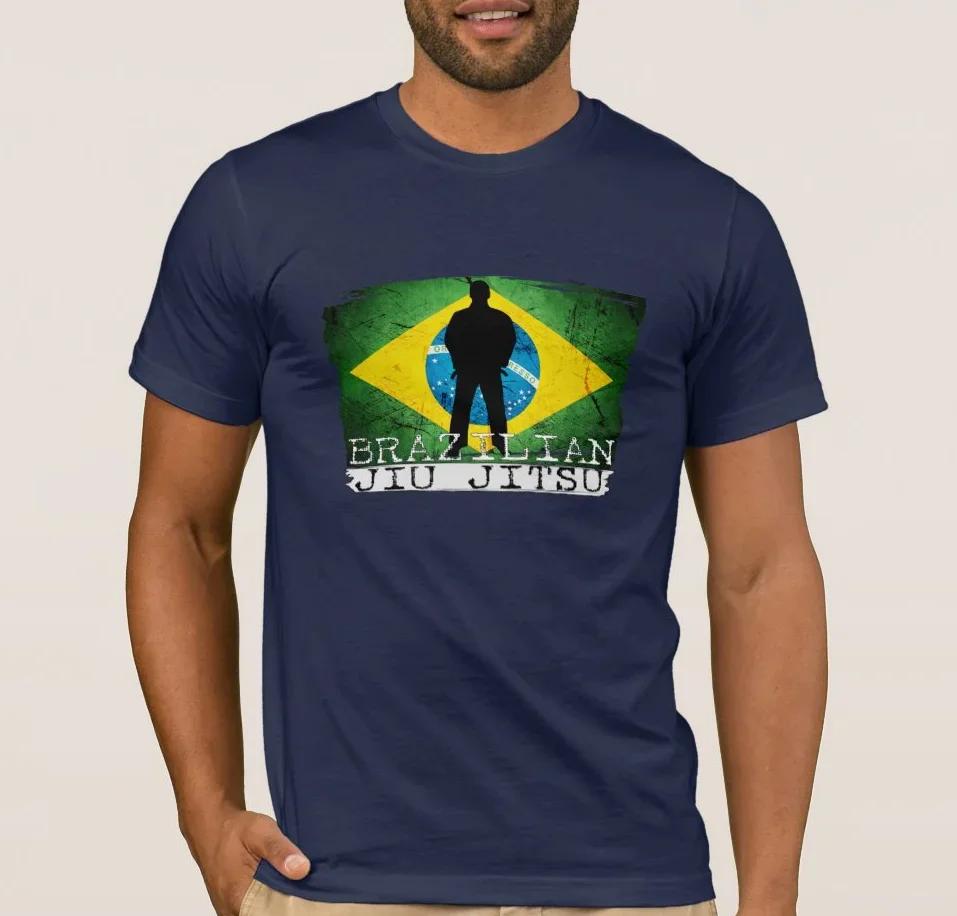 

Brazil Flag BJJ Brazilian Jiu Jitsu MMA Training TShirt 100 Cotton ONeck Short Sleeve Summer Casual Mens Tshirt Streetwear 4XL