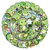 50 Cute Cartoon Turtle Stickers: Beady-Eyed Mochi Decorations for Water Bottles, Journaling, Desktops, and Helmets