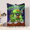 1 pièce Martiens OVNI Looney Tunes Couverture Flanelle Légère Douce Chaude Couverture Toutes Saisons pour Canapé, Lit, Voyage,L1029001